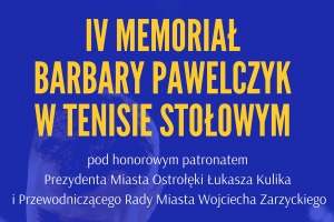 IV Memoriał Barbary Pawelczyk już w niedzielę